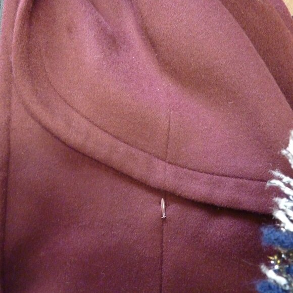 Soia & Kyo Cara Hooded Wool Blend Coat in Merlot - Picture 10 of 10